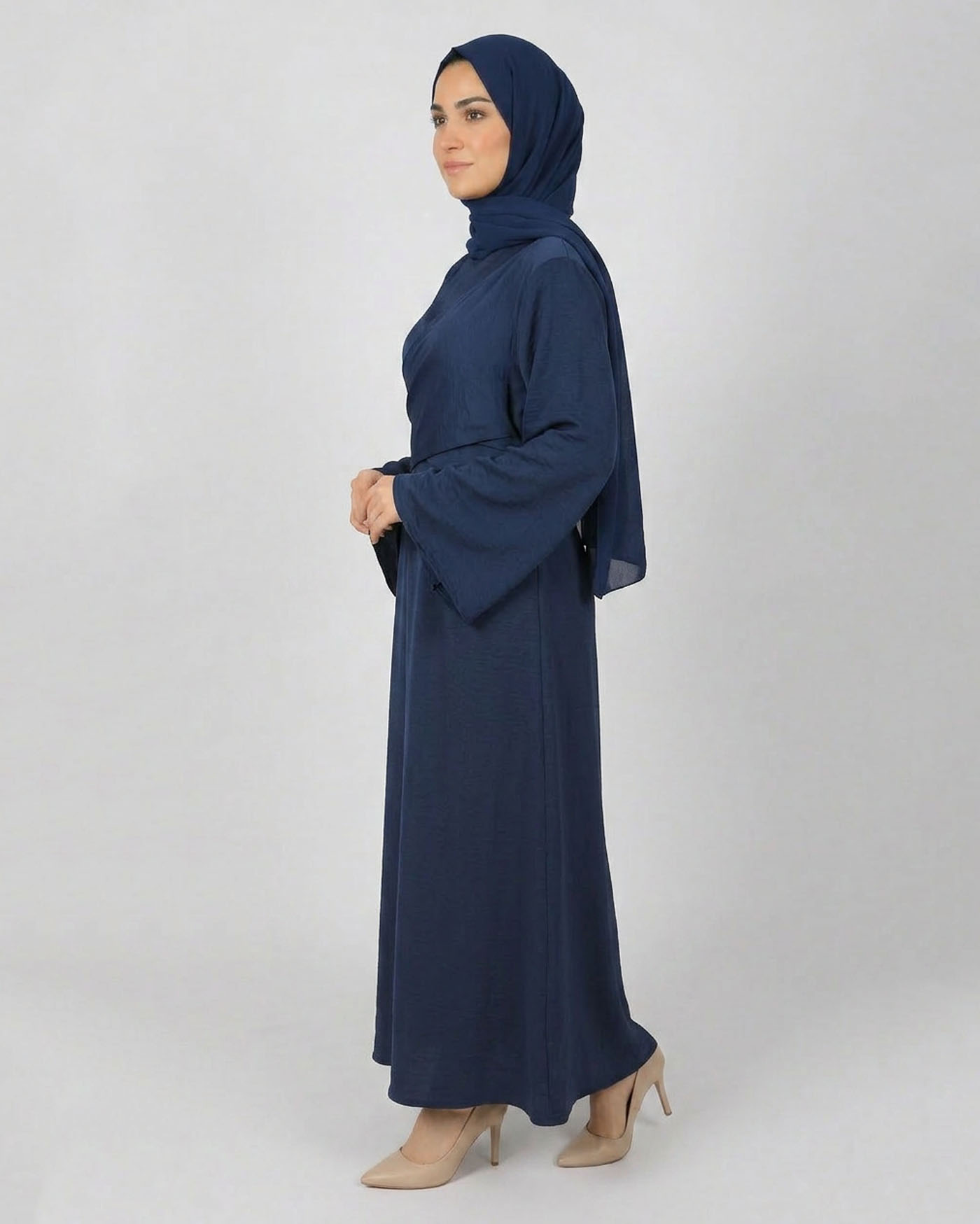Maxi Dress in Satin - Midnight Blue - 2
