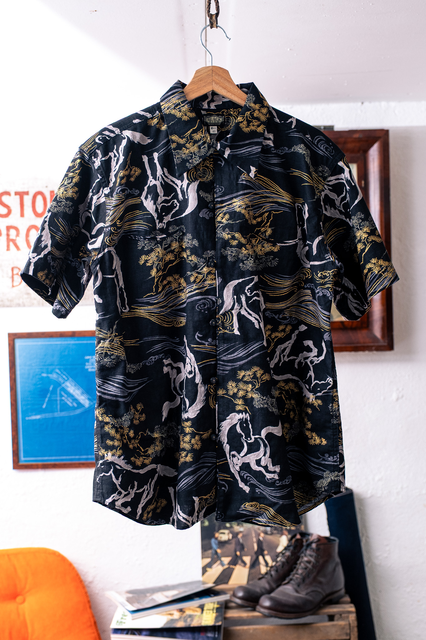 Black Sign - ”Raging Horse” Geronimo Shirt Midnight Black