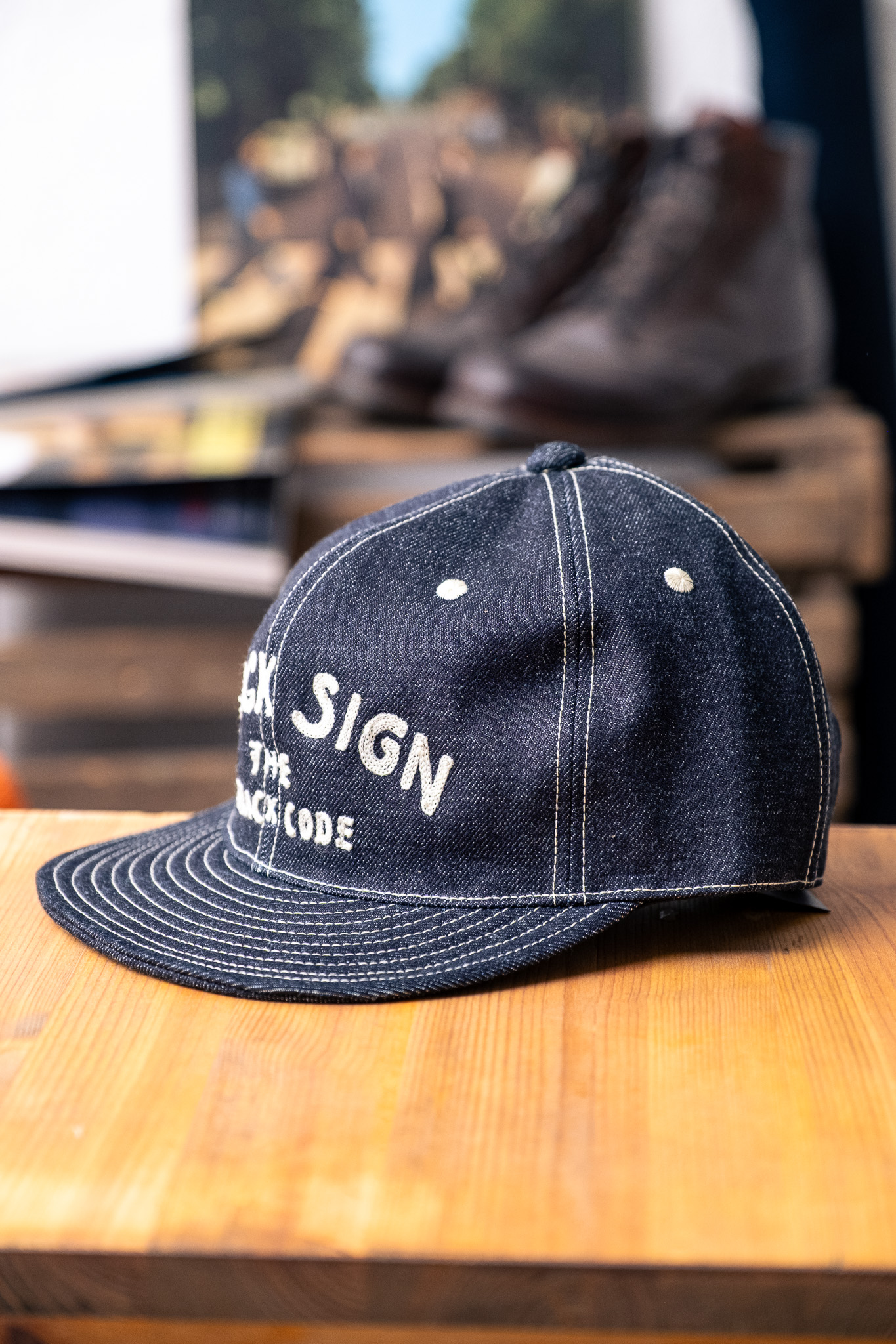 Black Sign - Black Code Trucker Cap Indigo Denim - Göteborg Manufaktur