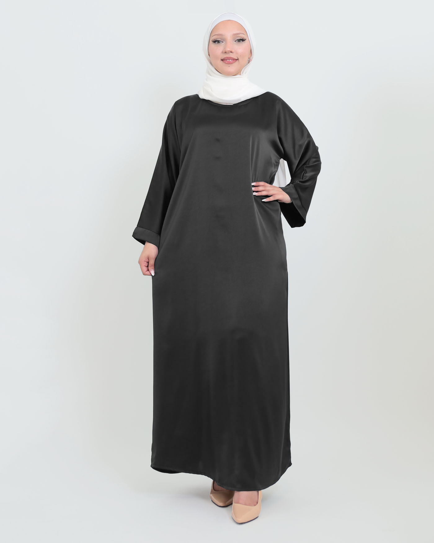 Maxi dress in Crepe fabric - Black
