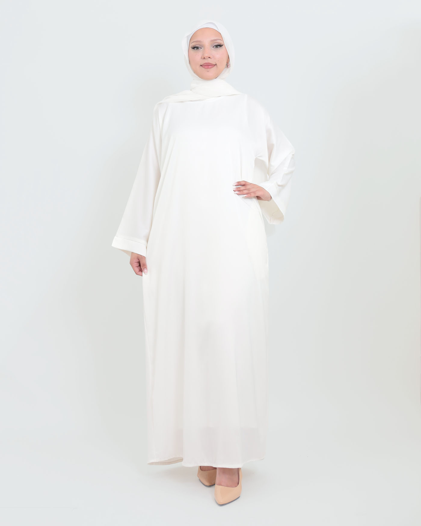 Maxi dress in Crepe fabric - Off-White