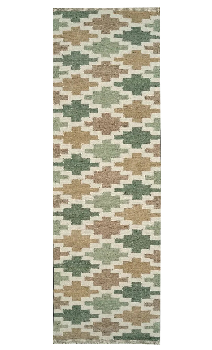 Korsnes Röllakan Grön/Beige 80x250cm