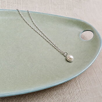 IAMLUND Dew halsband pärla silver
