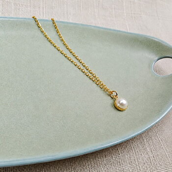 IAMLUND Dew halsband pärla guld