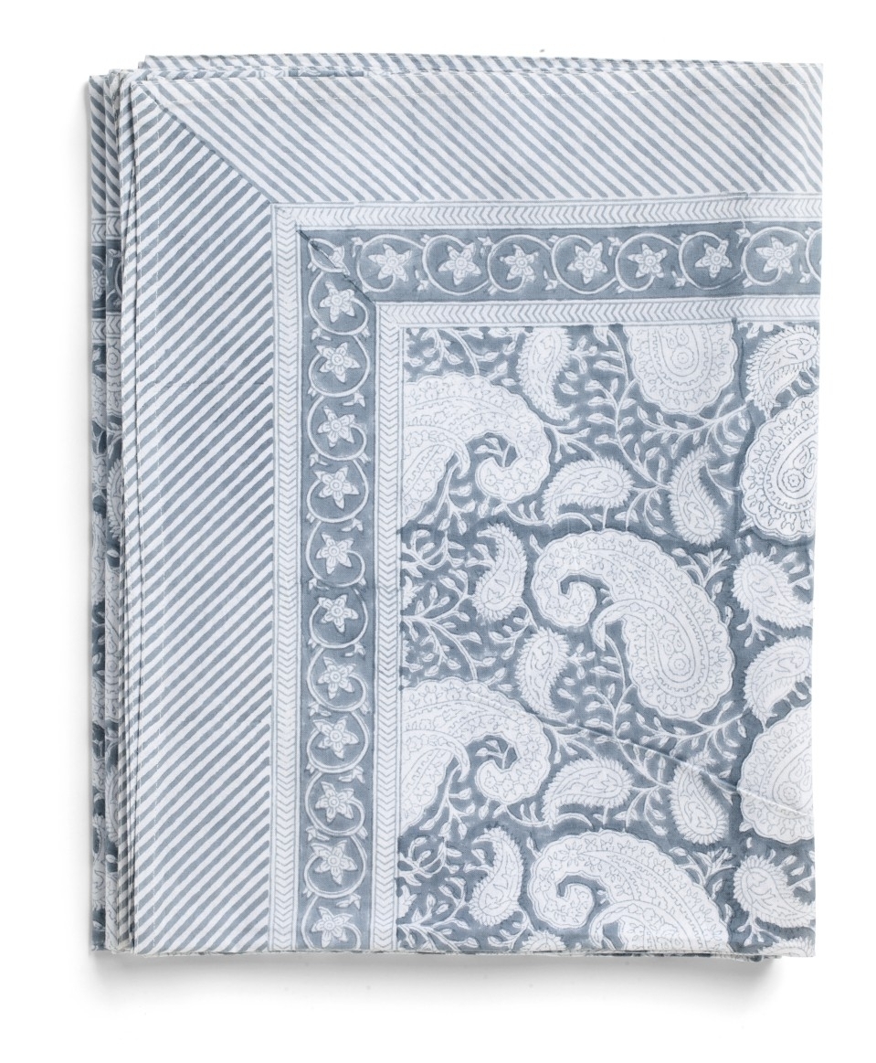 Duk - BIG PAISLEY Cashmere Blue - Chamois - 160x160cm