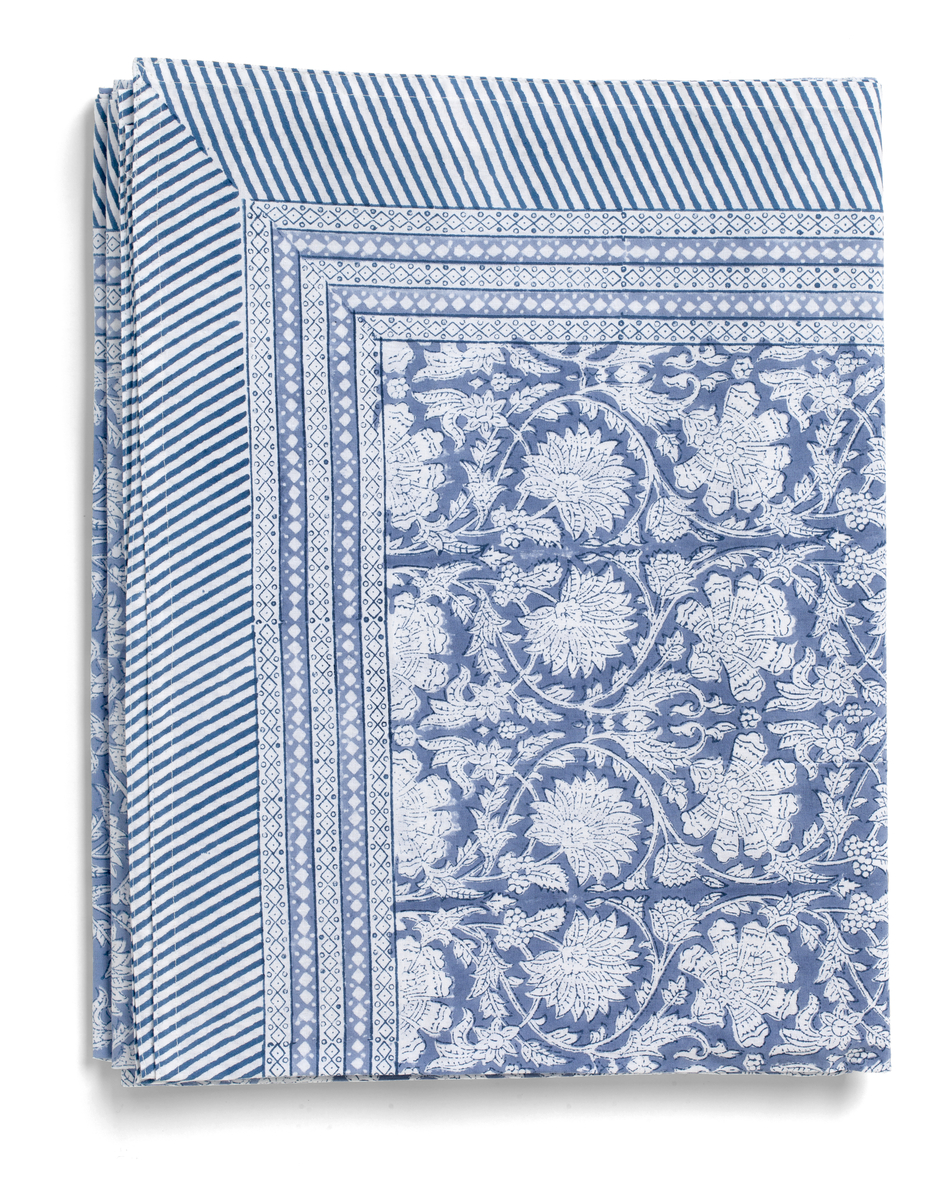 Duk - PARADISE Cornflower Blue - Chamois - 160x160cm
