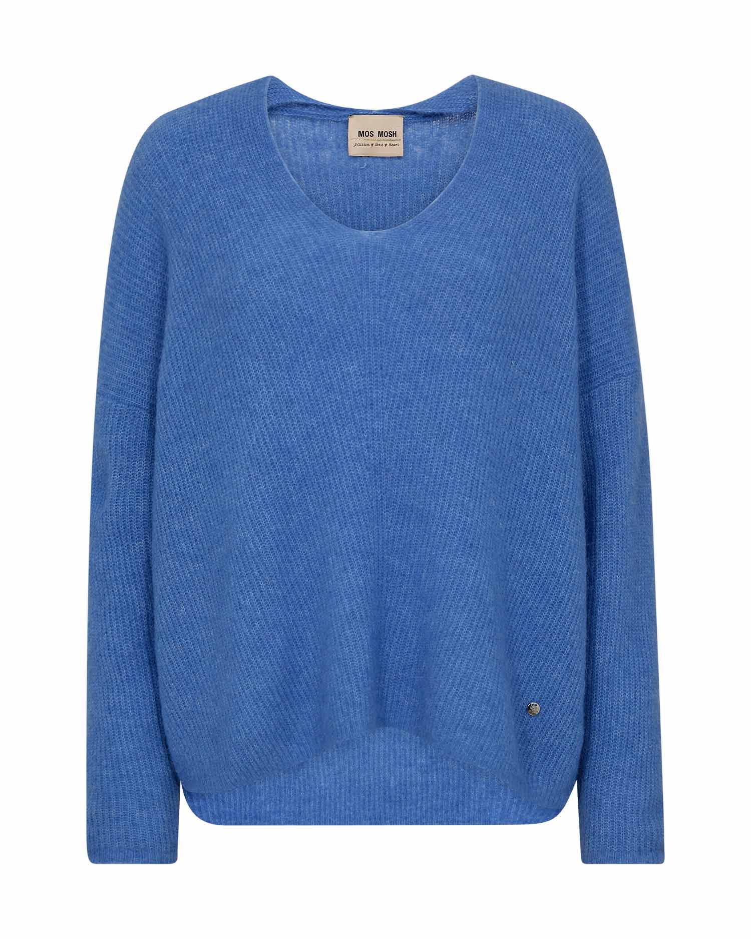 MMThora V-neck Knit - Ultramarine - Mos Mosh
