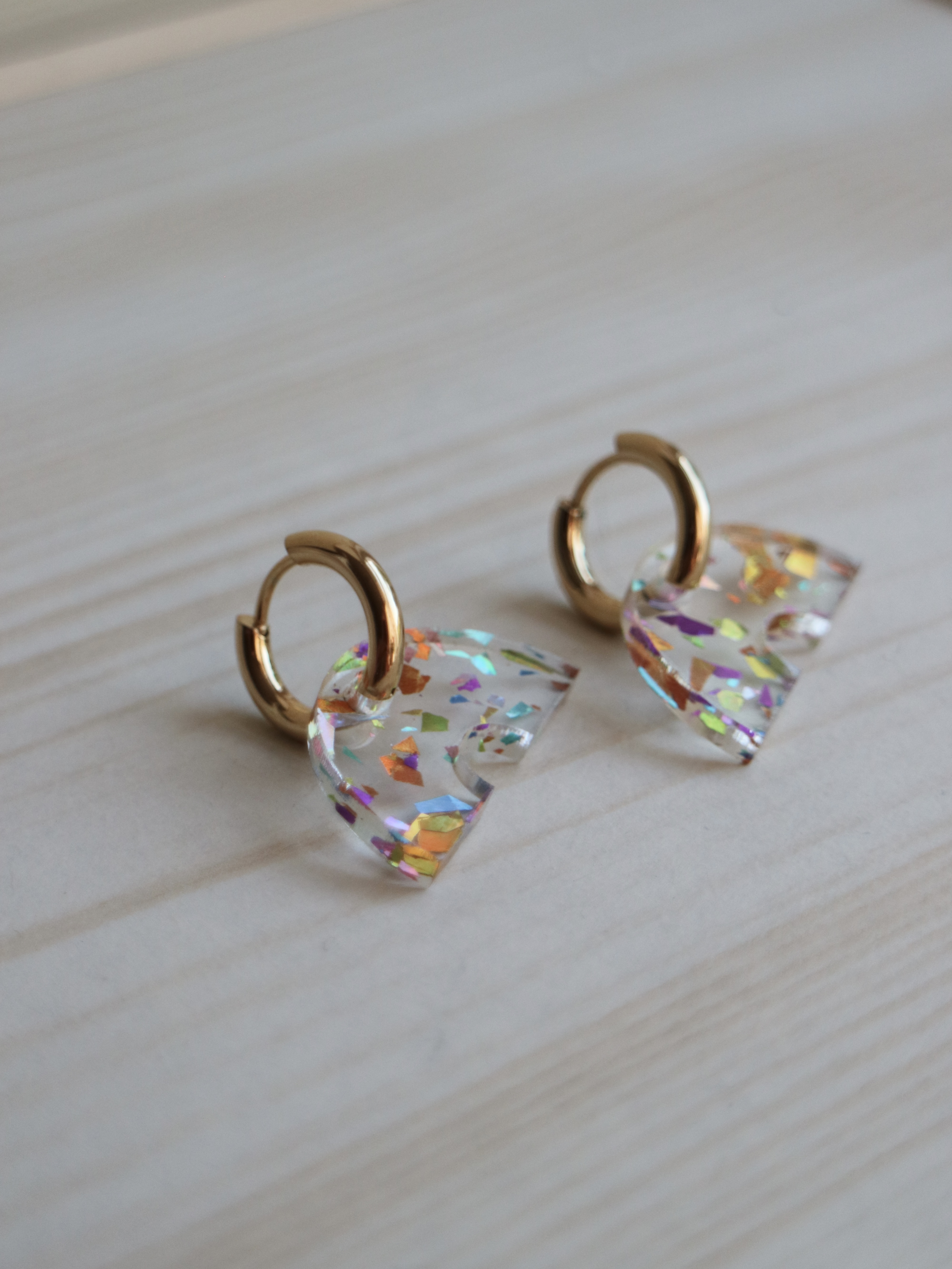 Bow large color flakes pendants - 2