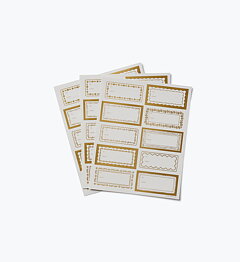 Gold Floral  Stickers & Labels