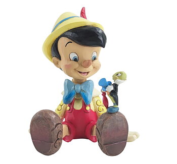 Disney Pinocchio & Jiminy,  Sitting Fugurine.