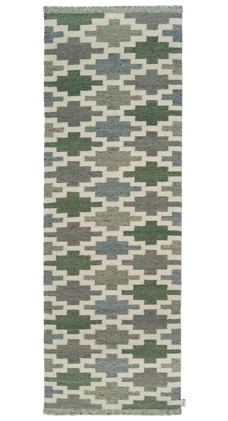 Korsnes Röllakan Blå/Grön 80x250cm