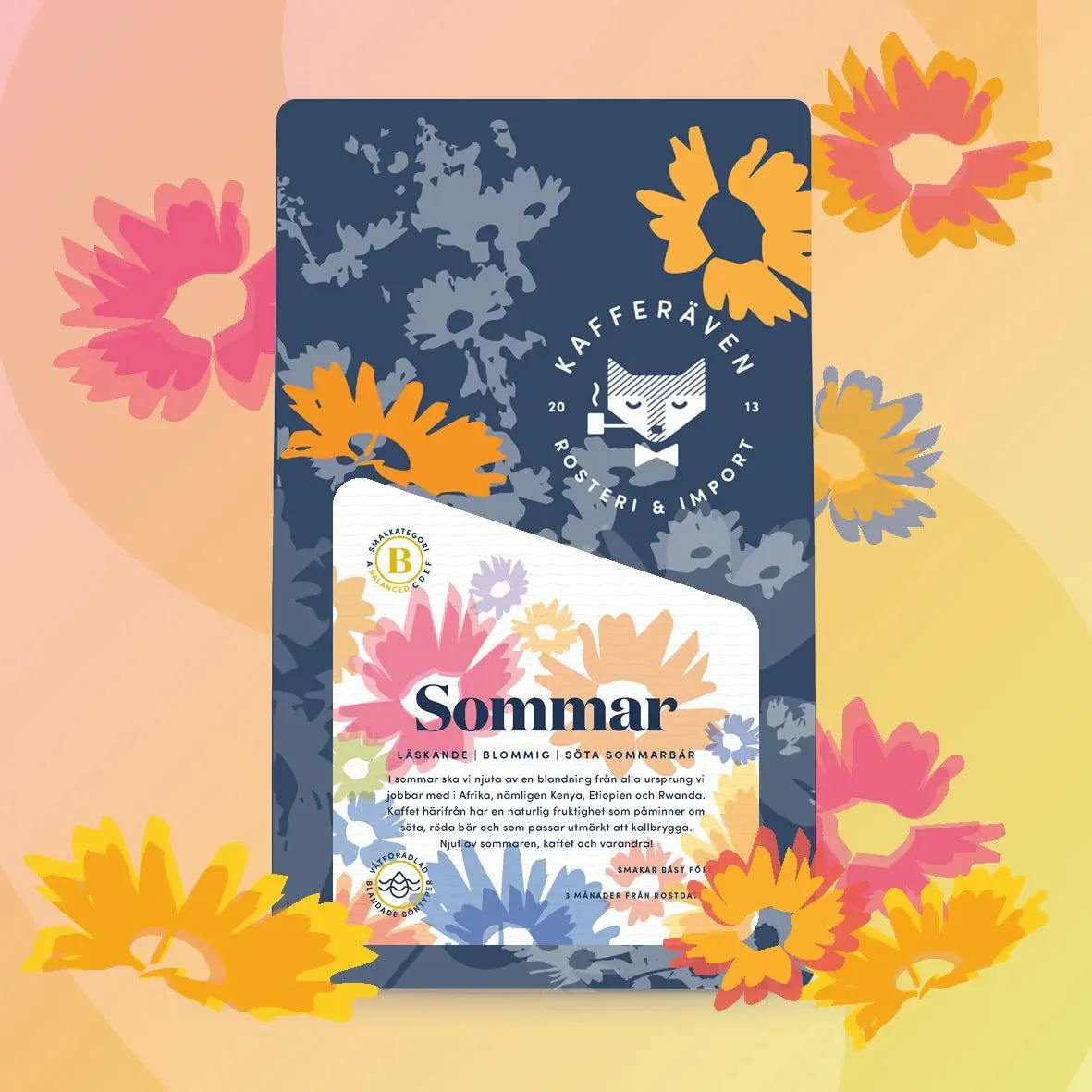Kafferäven - Sommar 2026 - Etiopien - Kenya - Rwanda - Ljusrostade hela kaffebönor - 250g