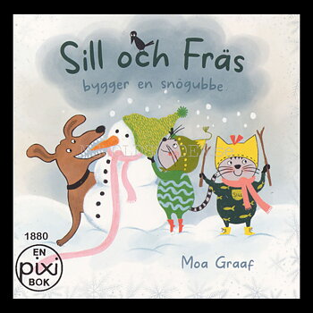 SILL OCH FRÄS BYGGER EN SNÖGUBBE 1880 - pixiböcker - P95