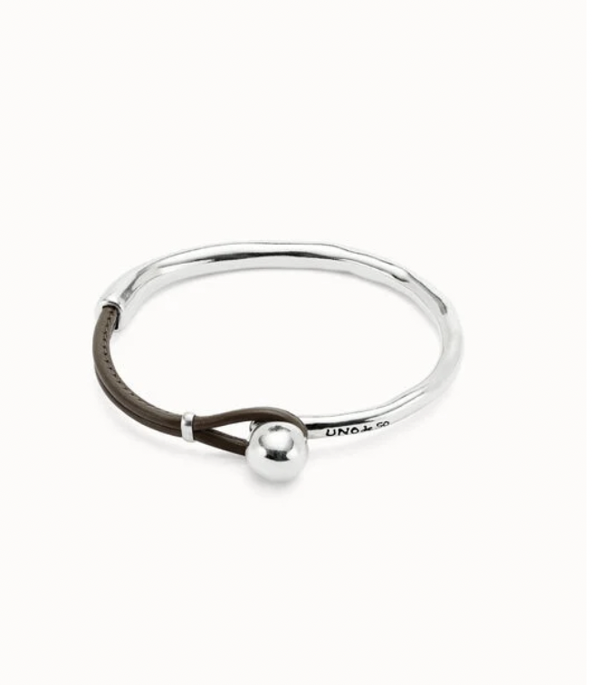Bangle  brun läder