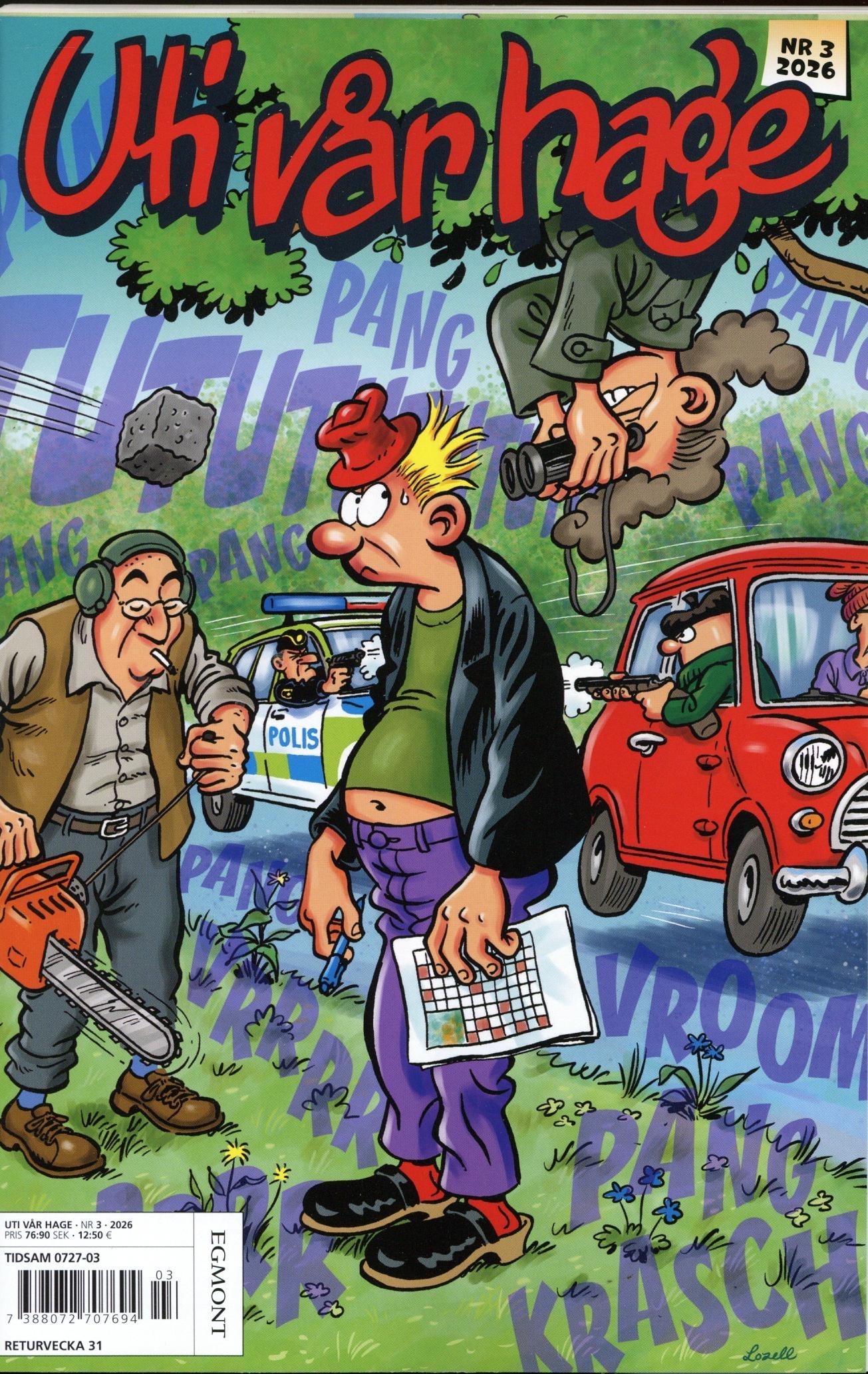 Uti vår hage nr 3 - 2026, Tuut, pang, vroom, krasch...