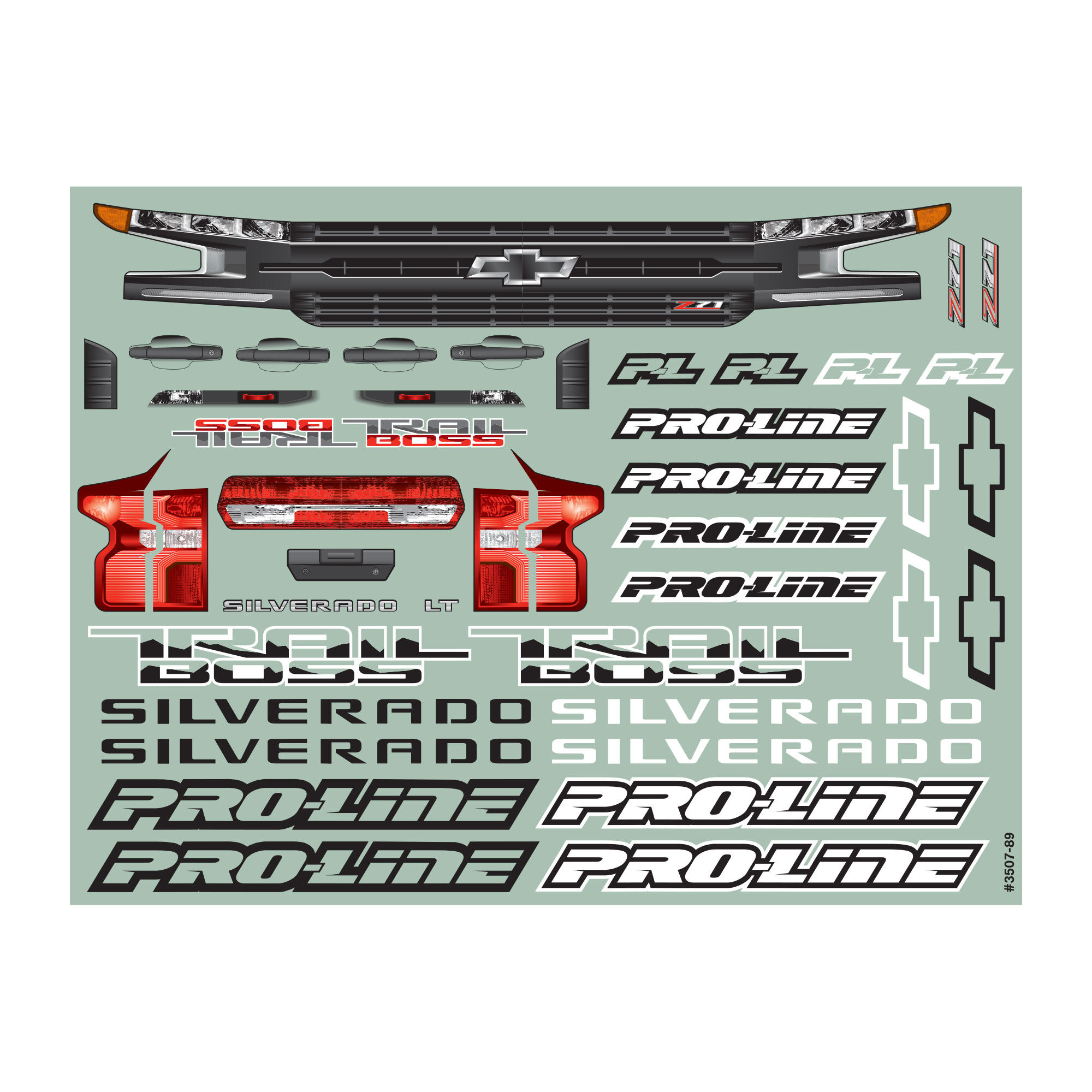 Pro-Line PRO350717 1/5 Pre-Cut 2019 Chevy Silverado Z71 Trail Boss Clear Body: X-MAXX - 8