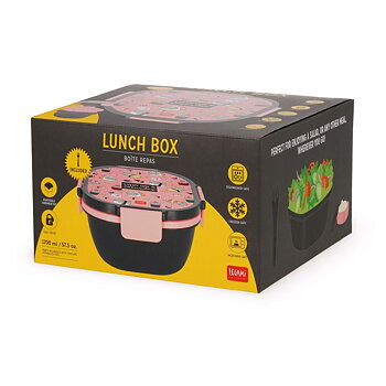 Lunchlåda med extrafack och gaffel, Sushi cat