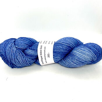 Handfärgad Stäket Sock blå