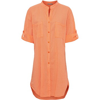 Linn Stripe shirt | Citrus orange