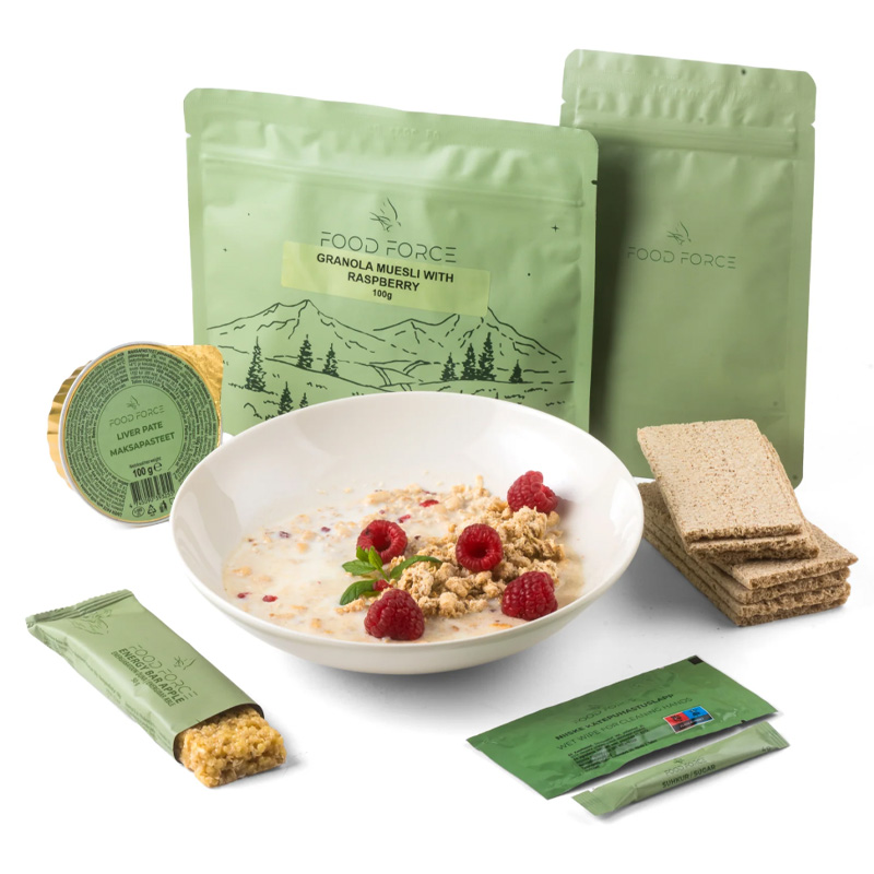 Food Force | Granola Muesli with Raspberries  Main Meal | Frystorkad mat | 310g