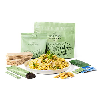 Food Force | Pasta med kylling hovedmåltid | frysetørret mad | 313g