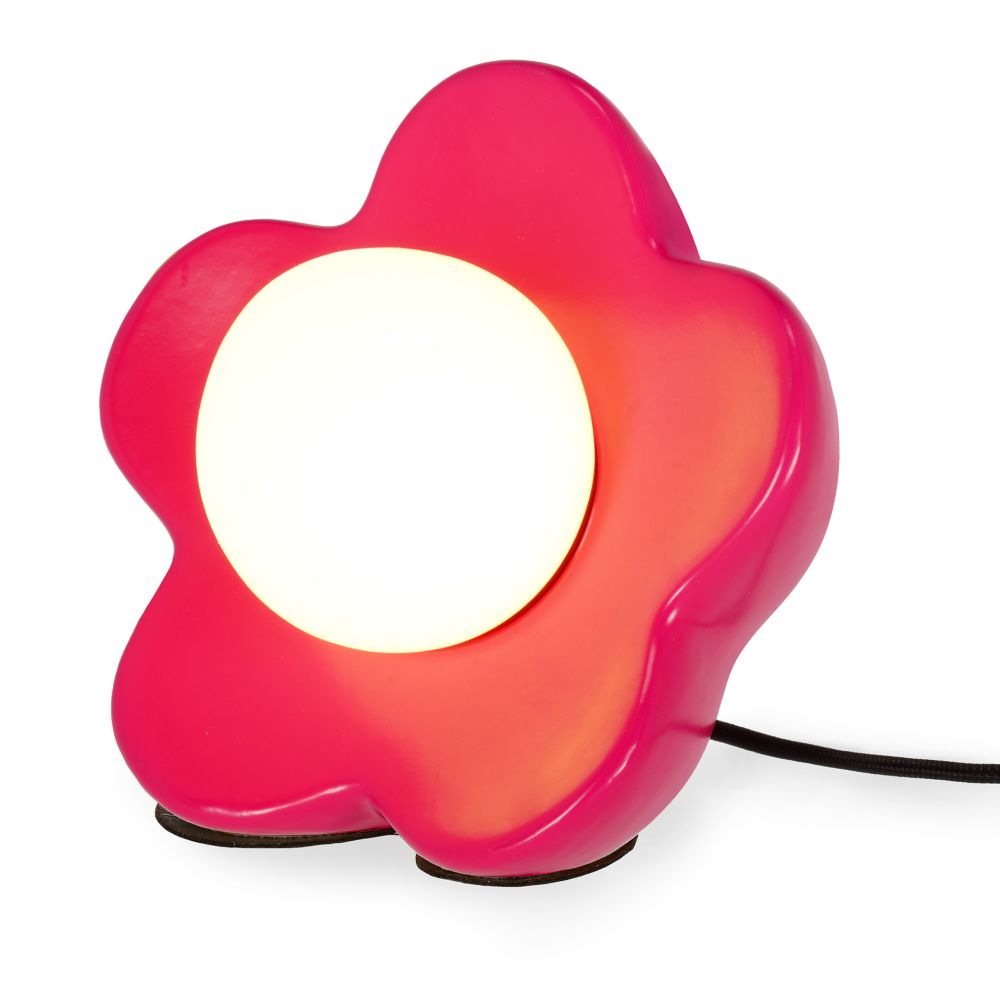 Flower power, LED-bordslampa, Matte pink - 2