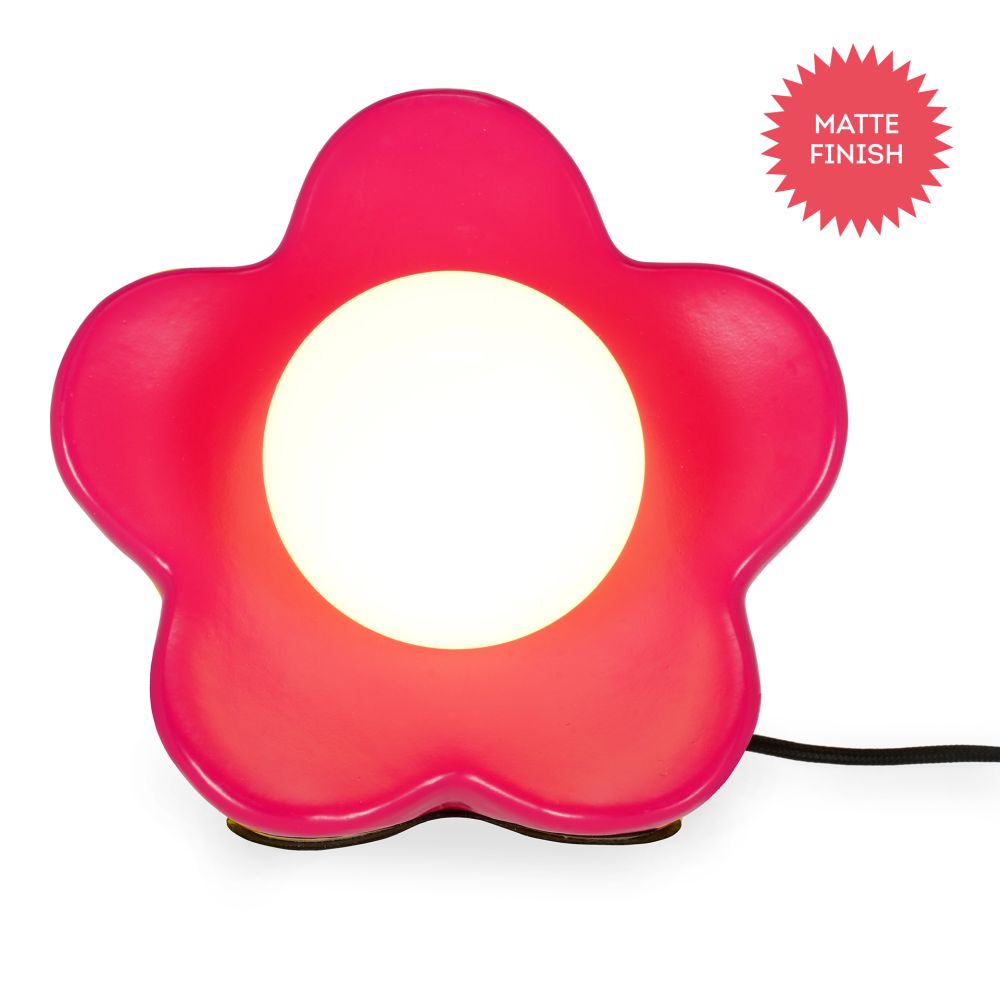 Flower power, LED-bordslampa, Matte pink - 5