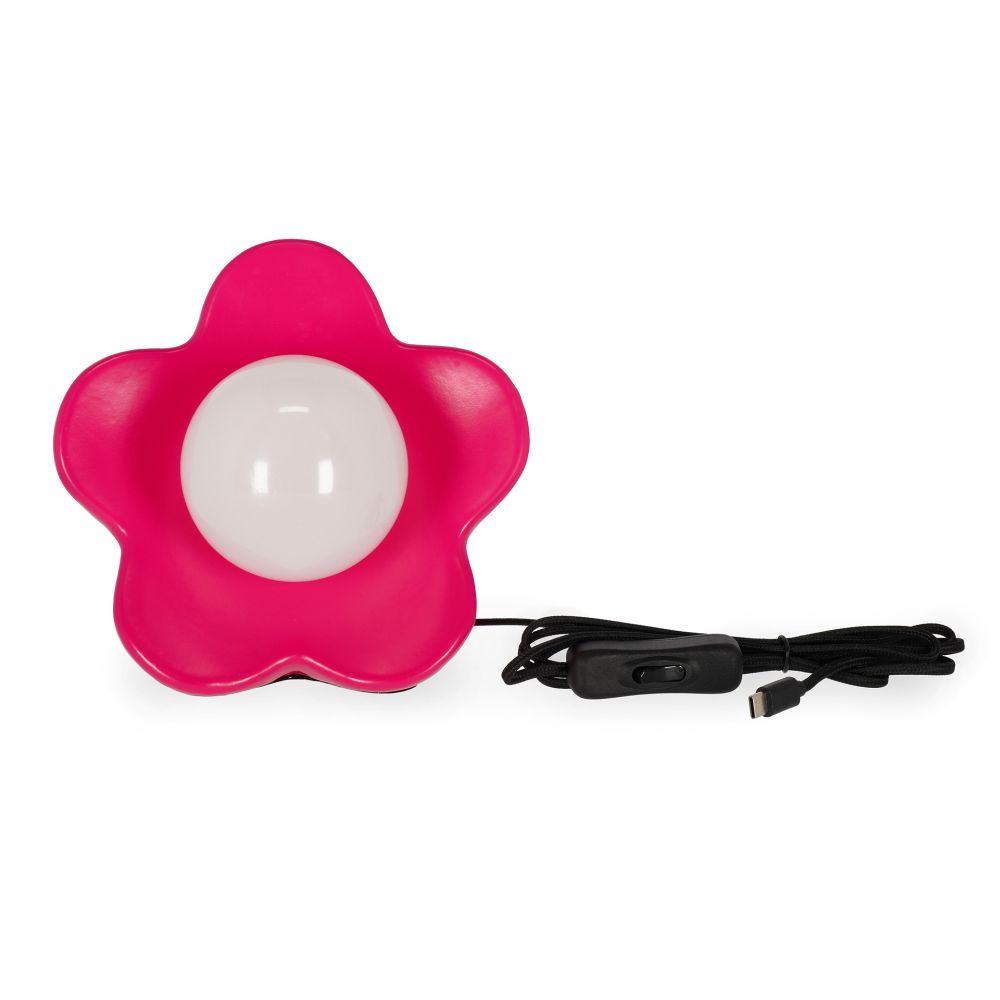 Flower power, LED-bordslampa, Matte pink - 3