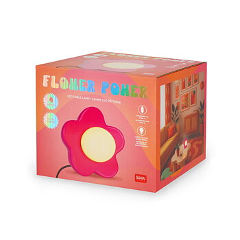 Flower power, LED-bordslampa, Matte pink