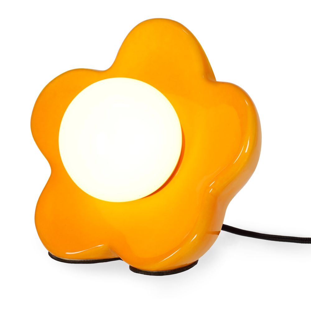 Flower power, LED-bordslampa, Shiny orange - 2
