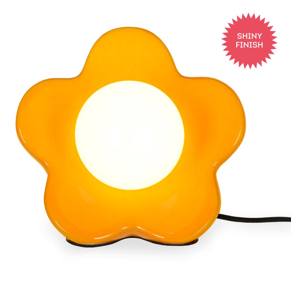 Flower power, LED-bordslampa, Shiny orange - 5