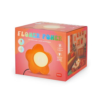 Flower power, LED-bordslampa, Shiny orange