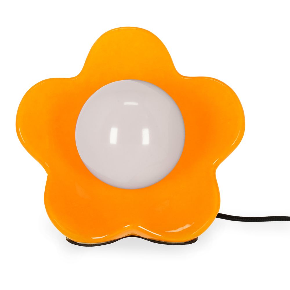 Flower power, LED-bordslampa, Shiny orange - 4