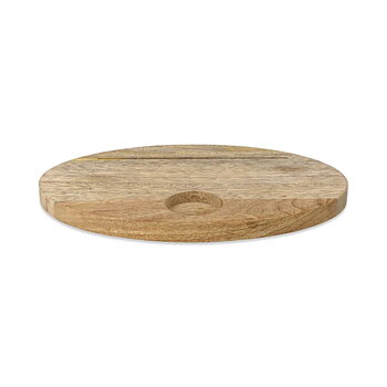 Oval korthållare av mangoträ