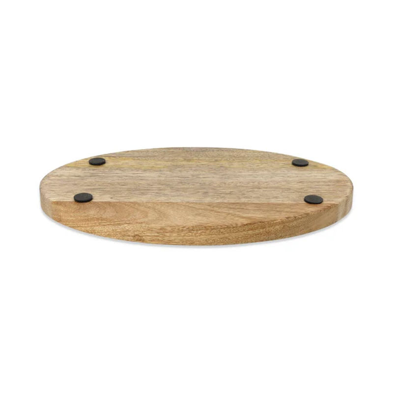 Oval korthållare av mangoträ - 3