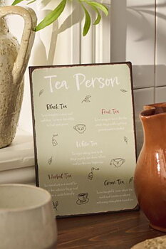 Metallskylt Tea person