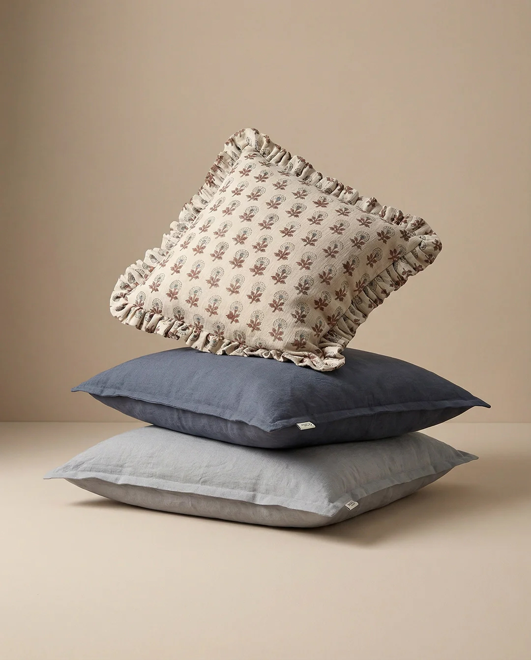 Kuddfodral Linen Skymningsblå 50x50cm - 3