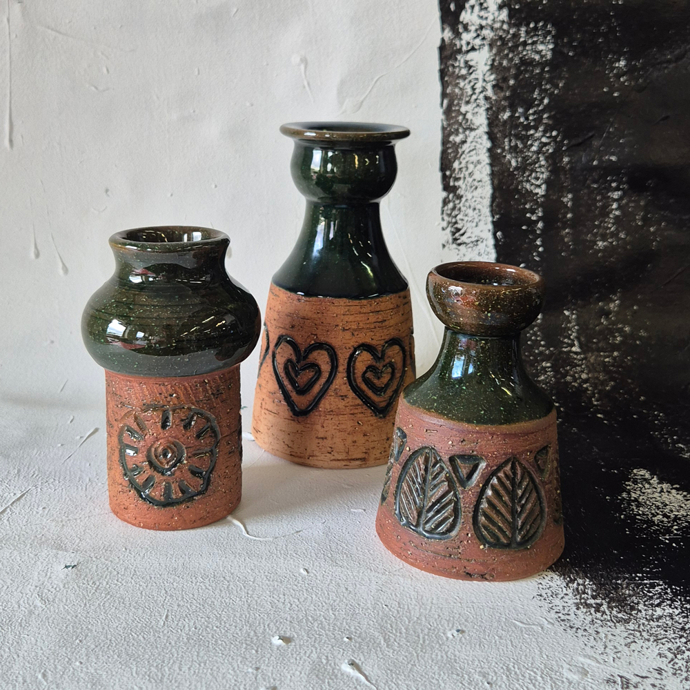 vintage STILLEBEN 47 - trio i Laholm keramik