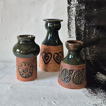 vintage STILLEBEN 47 - trio i Laholm keramik