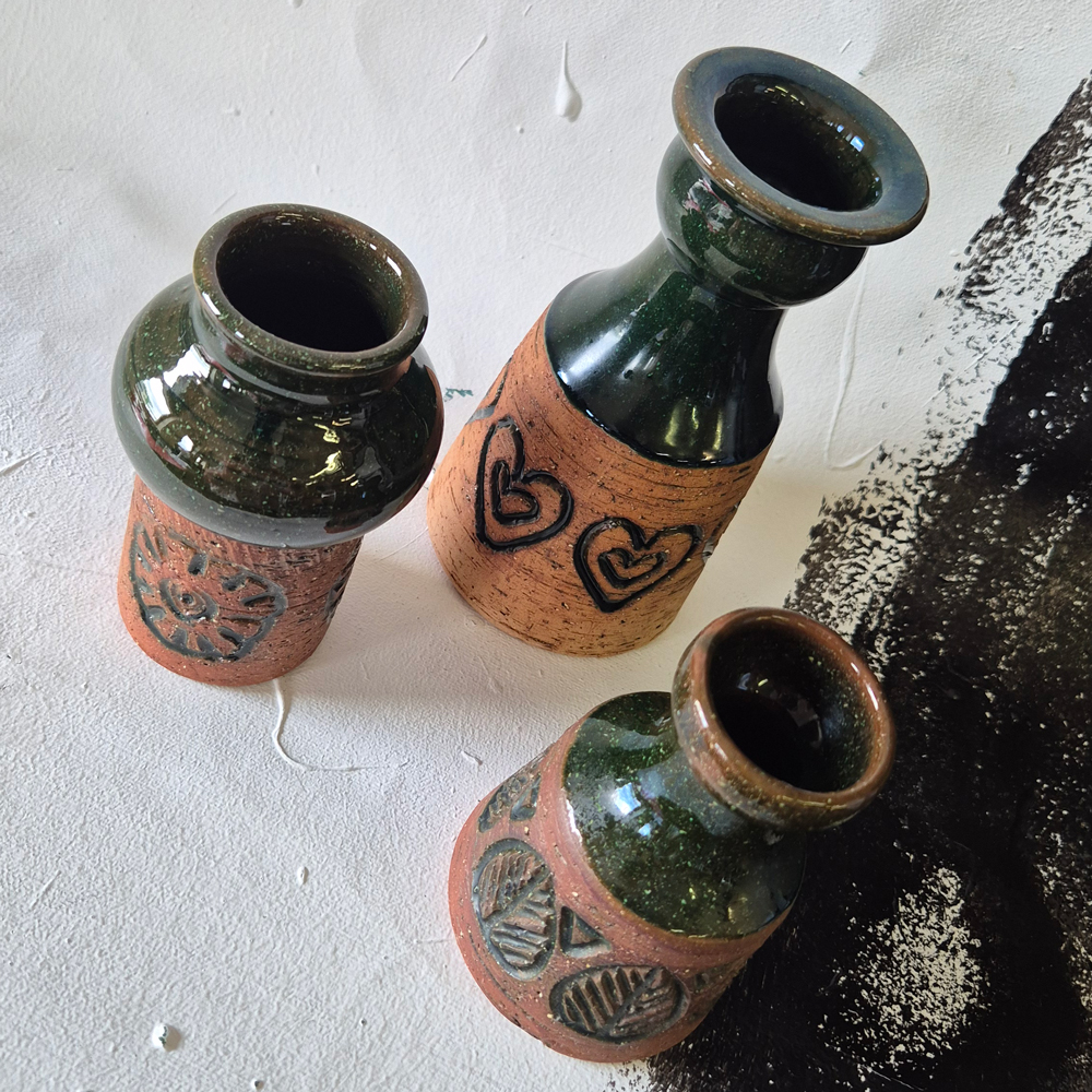vintage STILLEBEN 47 - trio i Laholm keramik - 2