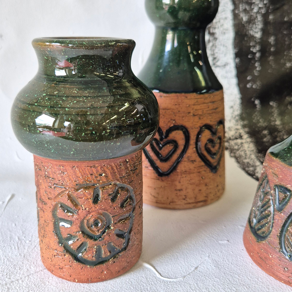 vintage STILLEBEN 47 - trio i Laholm keramik - 3