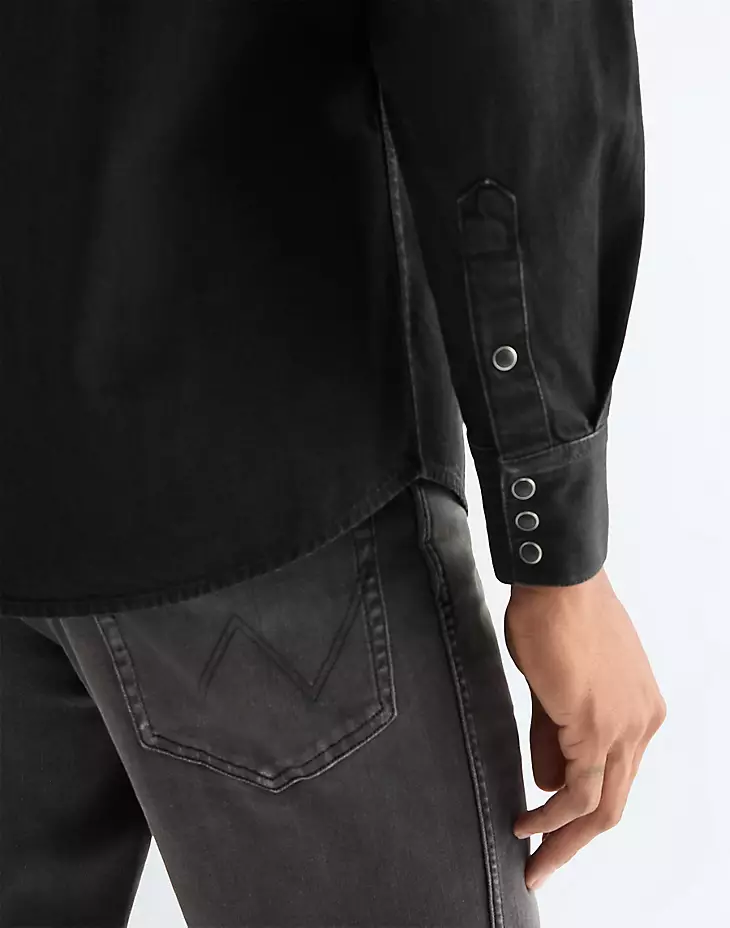 wrangler western shirt svart - 3