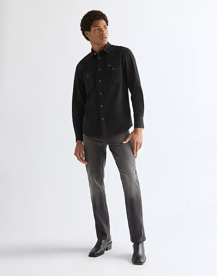 wrangler western shirt svart - 5