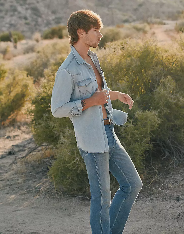 wrangler western shirt light 
