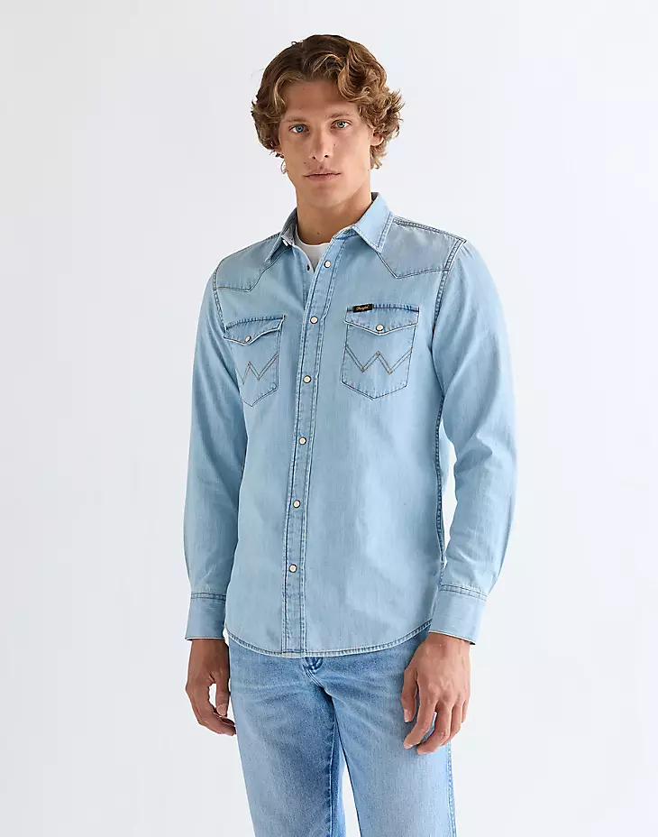 wrangler western shirt light  - 5