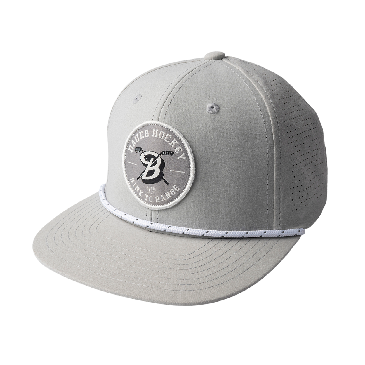 BAUER Golf Rink to Range Rope Flat Brim Grey