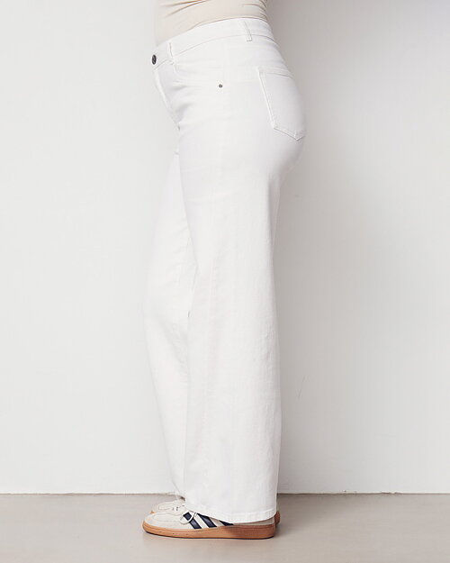 Jeans Como twill rak & vid vit - 5