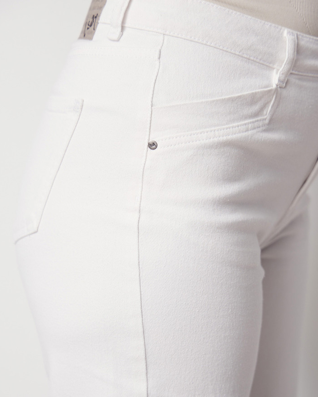 Jeans Como twill rak & vid vit - 3