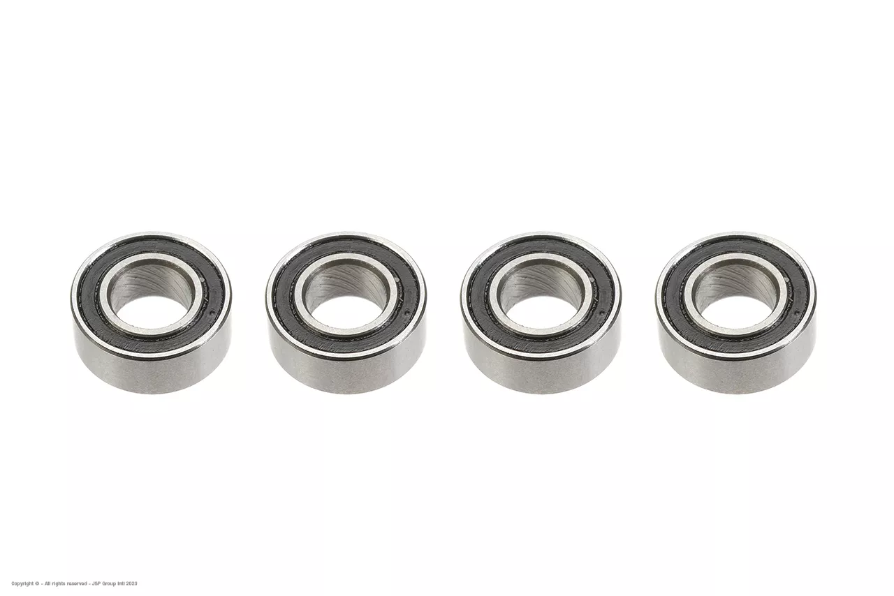 G-Force GF-0500-004 Ball Bearing - Chrome Steel - ABEC 3 - Rubber Shielded - 5X10X4 - MR105-2RS - 4 pcs