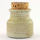 Francesca Mascitti-Lindh (Arabia 1960s) Rustic Spice Jar "Valkopippuria" (White Pepper) 6 cm (6)
